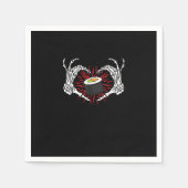 Skelet Hand Hart Lazy DIY Halloween Kostuum Coo Servet (Voorkant)