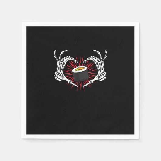 Skelet Hand Hart Lazy DIY Halloween Kostuum Coo Servet (Voorkant)