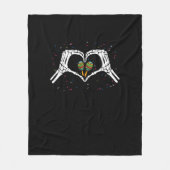 Skelet Hand Hart Maracas Cinco De Mayo Mexicaans Fleece Deken (Voorkant)