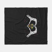 Skelet Hand Hart Maracas Cinco De Mayo Mexicaans Fleece Deken (Voorkant (Horizontaal))