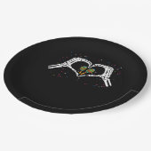 Skelet Hand Hart Maracas Cinco De Mayo Mexicaans Papieren Bordje (Gekanteld)