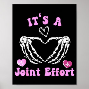Skelet Hand Hart Orthopedische Verpleegster Het Is Poster