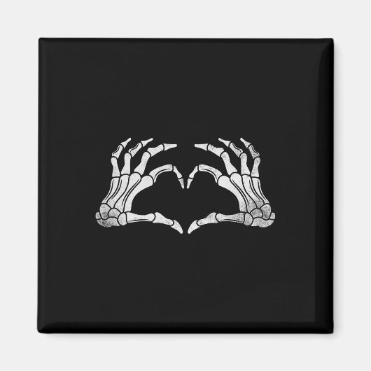 Skelet Hand Hart Teken Halloween Kostuum Magneet (Voorkant)