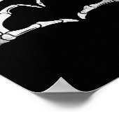 Skelet Hand Hart Teken  Halloween Kostuum Poster (Hoek)