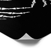Skelet Hand Hart Teken Halloween Kostuum Poster (Hoek)
