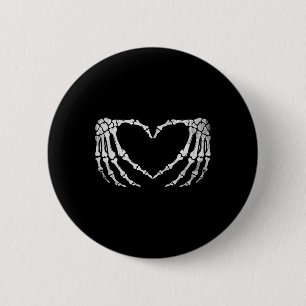 Skelet Hand Hart Teken Halloween Kostuum Ronde Button 5,7 Cm