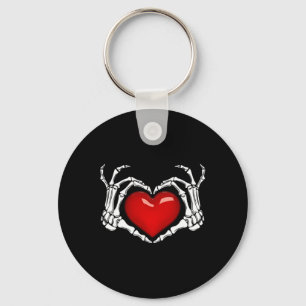 Skelet Hand Hart Teken Halloween Skelet Hand P Sleutelhanger