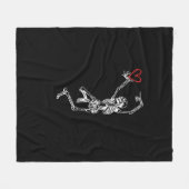Skelet hand hart Valentijnsdag Fleece Deken (Voorkant (Horizontaal))