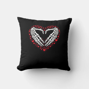 Skelet Hand Hart Valentijnsdag Funny Couple Cu Kussen