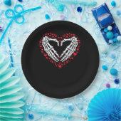 Skelet Hand Hart Valentijnsdag Funny Couple Cu Papieren Bordje (Feest)