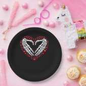Skelet Hand Hart Valentijnsdag Funny Couple Cu Papieren Bordje (Feest)
