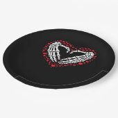 Skelet Hand Hart Valentijnsdag Funny Couple Cu Papieren Bordje (Gekanteld)