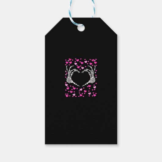Skelet Hand Hart Valentijnsdag Funny Viral Cadeaulabel (Voorkant)