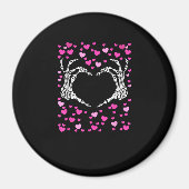 Skelet Hand Hart Valentijnsdag Funny Viral Magneet (Voorkant)