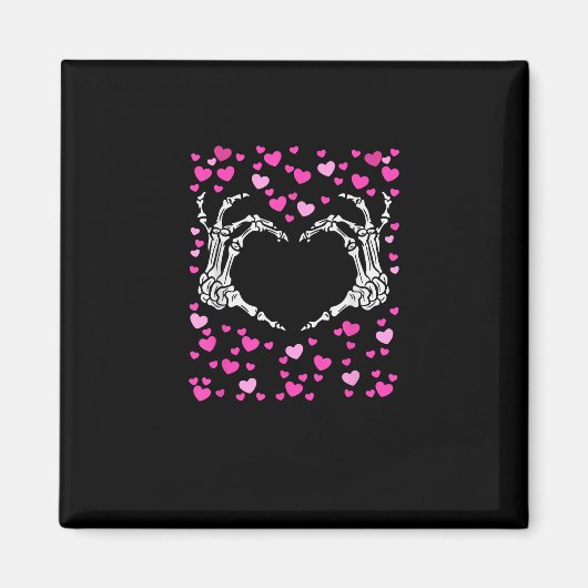 Skelet Hand Hart Valentijnsdag Funny Viral Magneet (Voorkant)