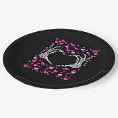 Skelet Hand Hart Valentijnsdag Funny Viral Papieren Bordje (Gekanteld)