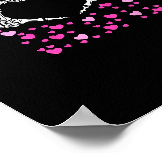 Skelet Hand Hart Valentijnsdag Funny Viral Poster (Hoek)