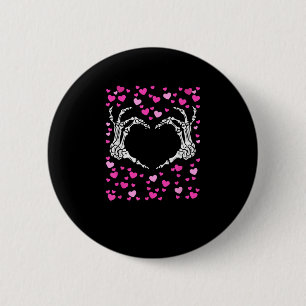 Skelet Hand Hart Valentijnsdag Funny Viral Ronde Button 5,7 Cm