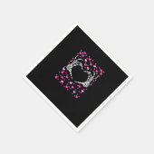 Skelet Hand Hart Valentijnsdag Funny Viral Servet (Hoek)