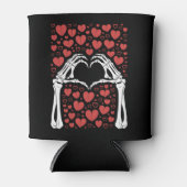 Skelet Hand Hart Valentijnsdag Grappige Liefde Blikjeskoeler (Voorkant)