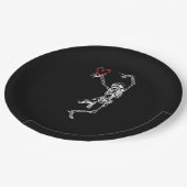 Skelet hand hart Valentijnsdag Papieren Bordje (Gekanteld)