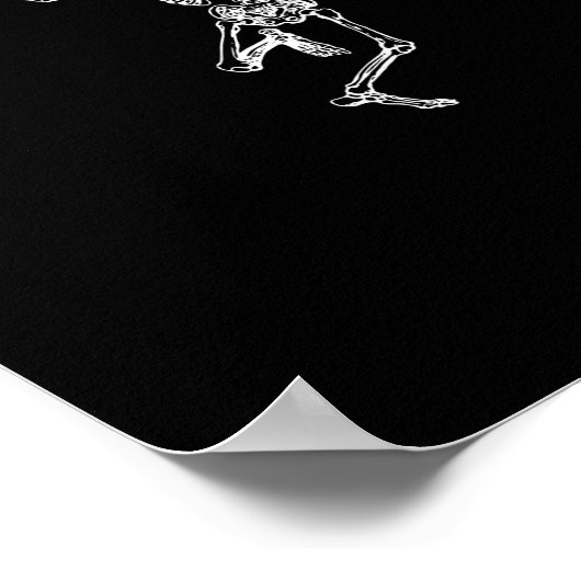 Skelet hand hart Valentijnsdag Poster (Hoek)