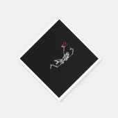 Skelet hand hart Valentijnsdag Servet (Hoek)