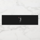 Skelet hand hart Valentijnsdag Waterfles Etiket (Enkel label)