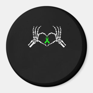 Skelet Hand Heart Awareness Ribbon Magneet