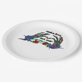 Skelet Hand Heart Design Papieren Bordje (Gekanteld)