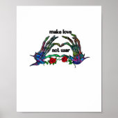 Skelet Hand Heart Design Poster (Voorkant)