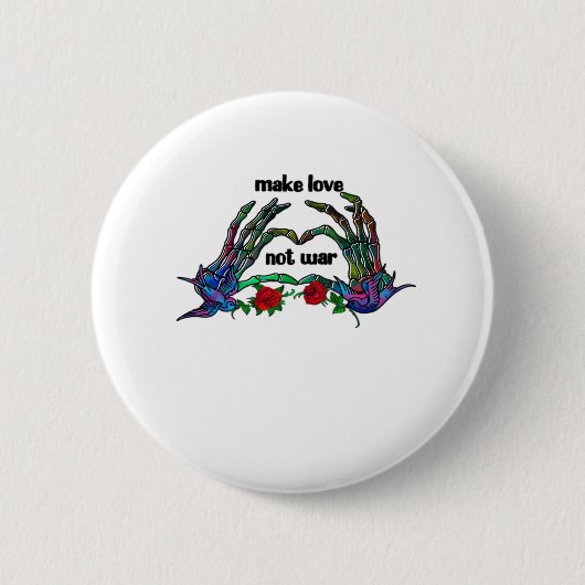 Skelet Hand Heart Design Ronde Button 5,7 Cm (Voorkant)