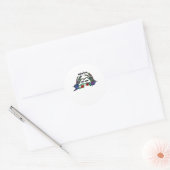 Skelet Hand Heart Design Ronde Sticker (Envelop)