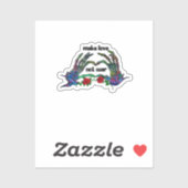 Skelet Hand Heart Design Sticker (Vel)