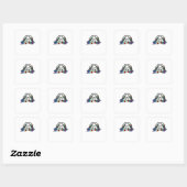 Skelet Hand Heart Design Vierkante Sticker (Vel)