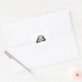 Skelet Hand Heart Design Vierkante Sticker (Envelop)