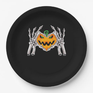 Skelet Hand Heart Sign Bone Kostuum Papieren Bordje