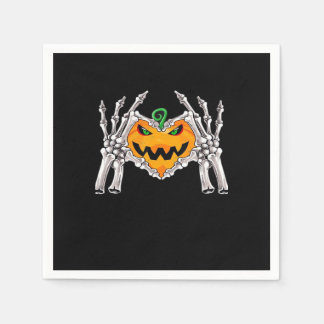 Skelet Hand Heart Sign Bone Kostuum Servet