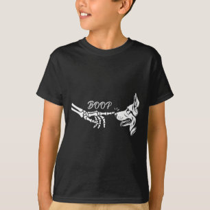 Skelet Hand Herder Boop Halloween Huisdier Vrouwen T-shirt