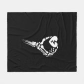 Skelet Hand Holding Heart Fleece Deken (Voorkant (Horizontaal))