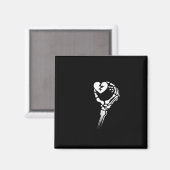 Skelet Hand Holding Heart Magneet (Voorkant / Achterkant)