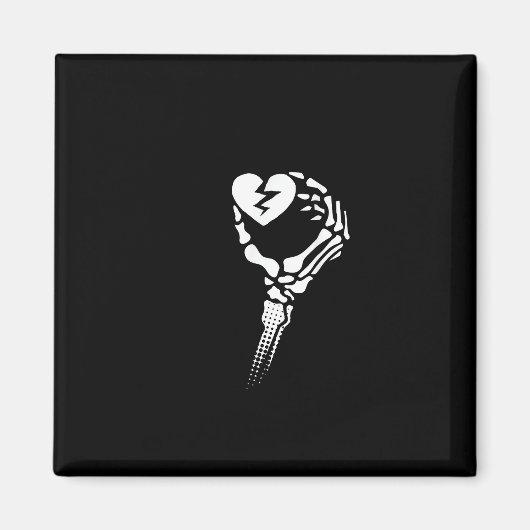 Skelet Hand Holding Heart Magneet (Voorkant)