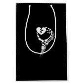 Skelet Hand Holding Heart Medium Cadeauzakje (Voorkant)