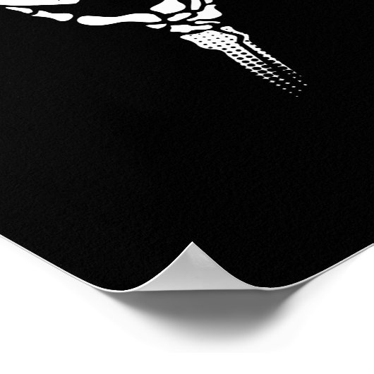 Skelet Hand Holding Heart Poster (Hoek)