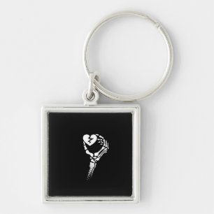 Skelet Hand Holding Heart Sleutelhanger