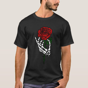 Skelet Hand Holding Roos Hoodie Tattoo Hoodies