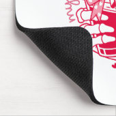 Skelet Hand Koffie Rode Harten Gotisch Muismat (Hoek)