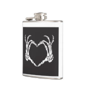 Skelet Hand Making a Heart on a Heupfles (Links)