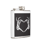 Skelet Hand Making a Heart on a Heupfles (Rechts)