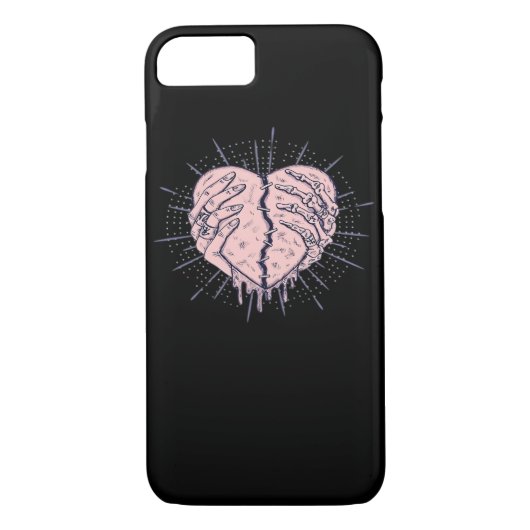 Skelet Hand met Hart Classic Case-Mate iPhone Case (Achterkant)
